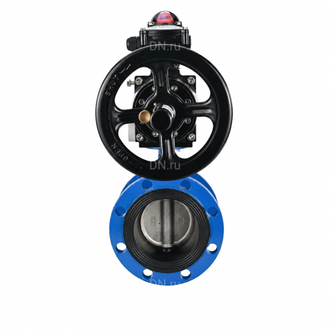 Затвор дисковый поворотный WBV1331E-2W-F-H Ду50 Ру16 фланцевый, корпус - чугун GGG40, диск - нержавеющая сталь 304, уплотнение - EPDM, с пневмоприводом PA-DA-105-1 и БКВ APL-210N в Омске