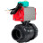 Кран шаровой BV4242E-FP-GRM-ISO Дн80 Ру10 полнопроходной, корпус - НПВХ, шар - НПВХ, уплотнение - EPDM, с пневмоприводом PA-SA-065 и магнитным переключателем ALS200D в Омске