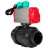 Кран шаровой BV4242E-FP-GRM-ISO Дн100 Ру10 полнопроходной, корпус - НПВХ, шар - НПВХ, уплотнение - EPDM, с пневмоприводом PA-SA-083 и магнитным переключателем ALS200D в Омске