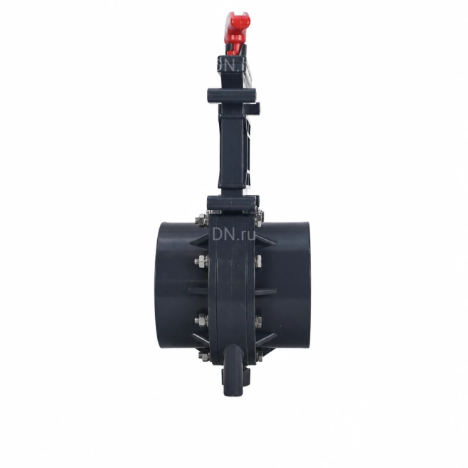 Задвижка шиберная GVKR4344TPV-2W-G-Hт Ду32 Ру1.6 клеевая, с выдвижным штоком, материал корпуса - ПВХ (PVC), шибер - пластик ABS, уплотнение - TPV (ТПВ), с ручкой в Омске