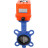 Затвор дисковый поворотный WBV1432N-2W-Fb-H Ду40 Ру16, корпус - чугун GGG50, диск - нержавеющая сталь 316L, уплотнение - NBR, с электроприводом MINI QT-N-003EM-1-220VAC-У1 в Омске