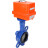 Затвор дисковый поворотный WBV1432N-2W-Fb-H Ду40 Ру16, корпус - чугун GGG50, диск - нержавеющая сталь 316L, уплотнение - NBR, с электроприводом MINI QT-N-003EM-1-220VAC-У1 в Омске