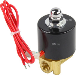Клапан электромагнитный VS100-ET-NC-24VDC 1/4″ Ду8 Ру10, соленоидный двухходовой, корпус - латунь, уплотнение - EPDM, резьбовой, нормально-закрытый, прямого действия, катушка - 24В