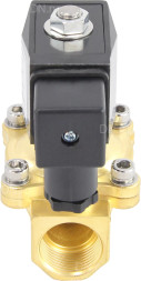 Клапан электромагнитный VS200-NT-NC-220VAC 3/4″ Ду20 Ру10, соленоидный двухходовой, корпус - латунь, уплотнение - NBR, резьбовой, нормально-закрытый, прямого действия, катушка - 220В