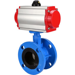 Затвор дисковый поворотный WBV1313E-2W-F-H Ду80 Ру16 фланцевый, корпус - чугун GGG40, диск - чугун GGG40, уплотнение - EPDM, с пневмоприводом PA-DA-105 двойного действия