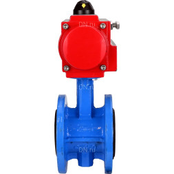 Затвор дисковый поворотный WBV1313E-2W-F-H Ду80 Ру16 фланцевый, корпус - чугун GGG40, диск - чугун GGG40, уплотнение - EPDM, с пневмоприводом PA-DA-105 двойного действия