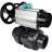 Кран шаровой BV4242E-FP-GRM-ISO Дн15 Ру10 полнопроходной, корпус - НПВХ, шар - НПВХ, уплотнение - EPDM, с пневмоприводом PA-DA-105-1 и магнитным переключателем ALS200D в Омске