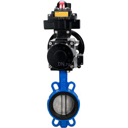 Затвор дисковый поворотный WBV1432E-2W-Fb-H Ду150 Ру16, корпус - чугун GGG50, диск - нержавеющая сталь 316L, уплотнение - EPDM, с пневмоприводом PA-DA-105-1, пневмораспределителем 4M310-08 DC24V, БКВ APL-410N EX, БПВ AFC2000