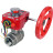 Кран шаровой BV3232P(2pc)-FP-T-ISO-H 3/8″ Ду10 Ру63 полнопроходной двухходовой, нержавеющая сталь SS316, внутренняя резьба, уплотнение - PTFE, с редуктором HGBF RQN1-180Z в Омске