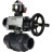 Кран шаровой BV4242E-FP-GRM-ISO Дн80 Ру10 полнопроходной, корпус - НПВХ, шар - НПВХ, уплотнение - EPDM, с пневмоприводом PA-DA-105-1, пневмораспределителем 4M310-08 DC24V и БКВ APL-510N EX в Омске