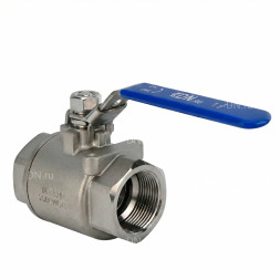 Кран шаровой BV3232P(2pc)-FP-T-H Ду32 Ру140 полнопроходной двухходовой, нержавеющая сталь 316, внутренняя резьба, уплотнение - PTFE, ручка-рычаг