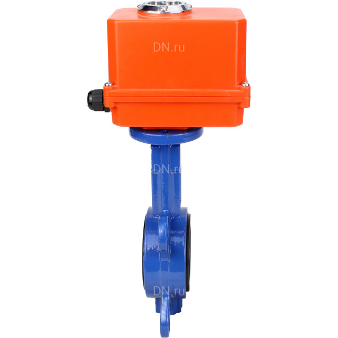 Затвор дисковый поворотный WBV1432N-2W-Fb-H Ду50 Ру16, корпус - чугун GGG50, диск - нержавеющая сталь 316L, уплотнение - NBR, с электроприводом MINI QT-N-003EM-1-220VAC-У1 в Омске