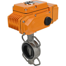 Затвор дисковый поворотный WBV3232E-2W-Fb-H Ду250 Ру16, корпус - нержавеющая сталь 316L, диск - нержавеющая сталь 316L, уплотнение - EPDM, с электроприводом QT-N-040EM-B1-220VAC-У1 (0-10В) HARK