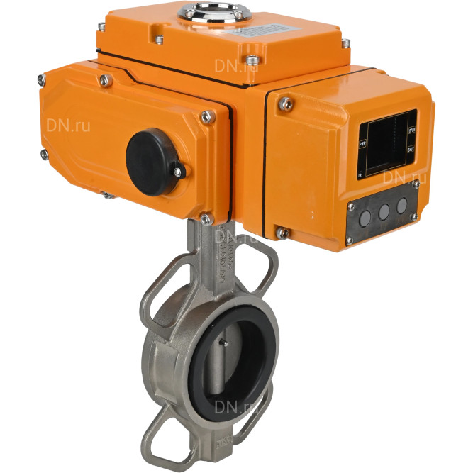 Затвор дисковый поворотный WBV3232E-2W-Fb-H Ду250 Ру16, корпус - нержавеющая сталь 316L, диск - нержавеющая сталь 316L, уплотнение - EPDM, с электроприводом QT-N-040EM-B1-220VAC-У1 (0-10В) HARK в Омске