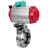 Затвор дисковый поворотный WBV3131S-2W-W-H Ду32 Ру10 под приварку, пищевая нержавеющая сталь 304, уплотнение - Silicon, с пневмоприводом PA-DA-052, пневмораспределителем 4M310-08 DC24V и магнитным переключателем ALS200D в Омске