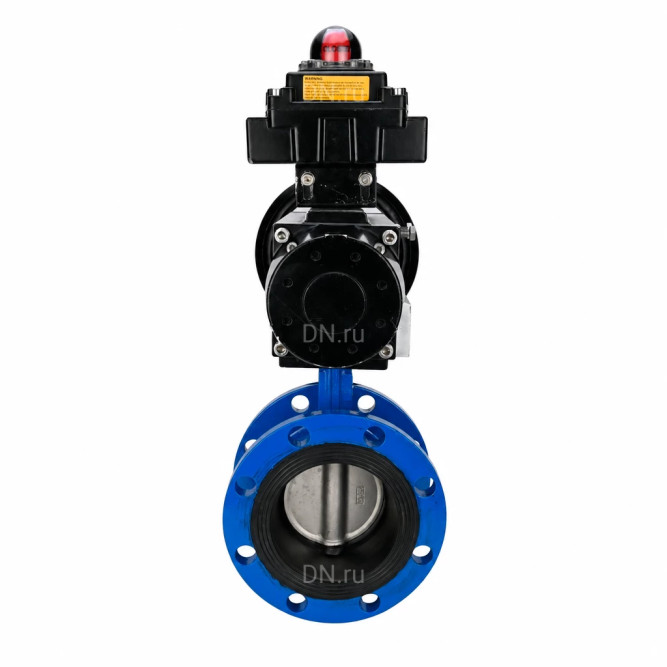 Затвор дисковый поворотный WBV1331E-2W-F-H Ду50 Ру16 фланцевый, корпус - чугун GGG40, диск - нержавеющая сталь 304, уплотнение - EPDM, с пневмоприводом PA-DA-105-1 и БКВ APL-410N EX в Омске