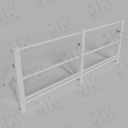 Кровельное ограждение H=1200 мм L=1860 мм RAL 9003