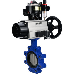 Затвор дисковый поворотный WBV1631E-2W-Fb-H Ду150 Ру16 LUG корпус - чугун QT450, диск - нержавеющая сталь 304, уплотнение - EPDM, с пневмоприводом PA-DA-105-1, пневмораспределителем 4M310-08 DC24V, БКВ APL-510N EX и БПВ AFC2000