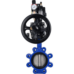 Затвор дисковый поворотный WBV1631E-2W-Fb-H Ду150 Ру16 LUG корпус - чугун QT450, диск - нержавеющая сталь 304, уплотнение - EPDM, с пневмоприводом PA-DA-105-1, пневмораспределителем 4M310-08 DC24V, БКВ APL-510N EX и БПВ AFC2000