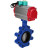 Затвор дисковый поворотный WBV1631E-2W-Fb-H Ду100 Ру16 LUG корпус - чугун QT450, диск - нержавеющая сталь 304, уплотнение - EPDM, с пневмоприводом PA-DA-083 и магнитным переключателем ALS200D в Омске