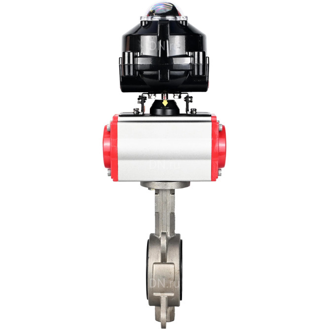 Затвор дисковый поворотный WBV3131N-2W-Fb-H Ду200 Ру16, корпус - нержавеющая сталь 304, диск - нержавеющая сталь 304, уплотнение - NBR, с пневмоприводом PA-DA-140 и БКВ APL-510N EX в Омске