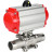 Кран шаровой BV3232P(3pc)-FP-W-ISO-H LONG Ду125 Ру16 полнопроходной, корпус - нержавеющая сталь 316, уплотнение - PTFE, под приварку, с пневмоприводом PA-DA-130 в Омске