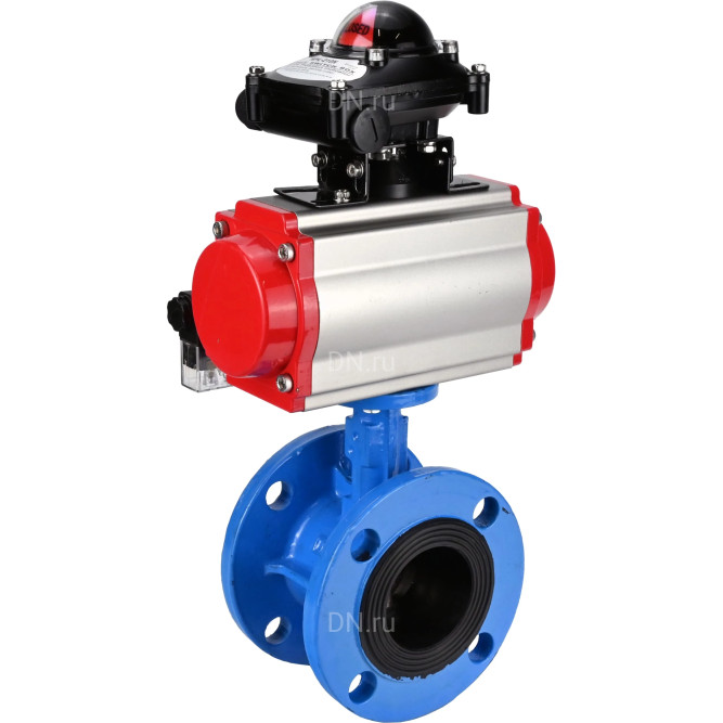Затвор дисковый поворотный WBV1313E-2W-F-H Ду65 Ру16 фланцевый, корпус - чугун GGG40, диск - чугун GGG40, уплотнение - EPDM, с пневмоприводом PA-DA-105, пневмораспределителем 4M310-08 AC220V и БКВ APL-210N в Омске
