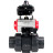 Кран шаровой BV4242E-FP-GRM-ISO Дн15 Ру10 полнопроходной, корпус - НПВХ, шар - НПВХ, уплотнение - EPDM, с пневмоприводом PA-SA-052, пневмораспределителем 4M310-08 AC220V и БКВ APL-410N EX в Омске