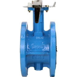 Затвор дисковый поворотный WBV1331E-2W-F-H Ду125 Ру16 фланцевый, корпус - чугун GGG40, диск - нержавеющая сталь 304, уплотнение - EPDM, с рукояткой, с ISO-фланцем F07, квадрат штока 14х14