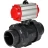 Кран шаровой BV4242E-FP-GRM-ISO Дн32 Ру10 полнопроходной, корпус - НПВХ, шар - НПВХ, уплотнение - EPDM, с пневмоприводом PA-DA-052 двойного действия в Омске