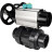 Кран шаровой BV4242E-FP-GRM-ISO Дн15 Ру10 полнопроходной, корпус - НПВХ, шар - НПВХ, уплотнение - EPDM, с пневмоприводом PA-DA-105-1, пневмораспределителем 4M310-08 AC220V и магнитным переключателем ALS200D в Омске