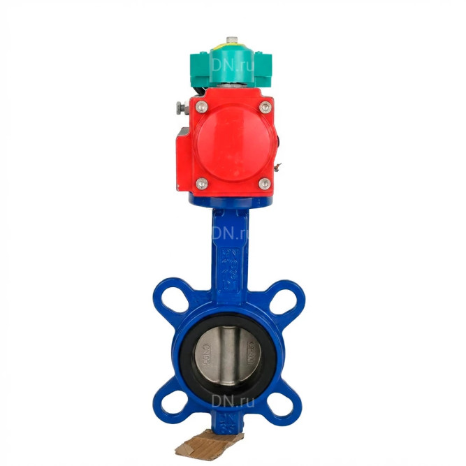 Затвор дисковый поворотный WBV1132N-2W-Fb-H Ду40 Ру16 корпус - чугун GG25, диск - нержавеющая сталь 316L, уплотнение - NBR, с пневмоприводом PA-SA-083 и магнитным переключателем ALS200D в Омске