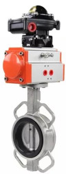 Затвор дисковый поворотный WBV3432N-2W-Fb-H Ду200 Ру16, корпус - углеродистая сталь WCB, диск - нержавеющая сталь 316L, уплотнение - NBR, с пневмоприводом PA-SA-160 с возвратными пружинами, с БКВ APL-510N EX