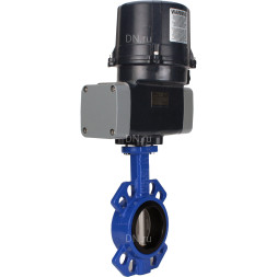 Затвор дисковый поворотный WBV1432N-2W-Fb-H Ду65 Ру16 межфланцевый, корпус - чугун GGG50, диск - нержавеющая сталь 316L, уплотнение - NBR, с электроприводом четвертьоборотным QTSA-N-005EM-O0-220VAC с пружинным возвратом