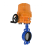 Затвор дисковый поворотный WBV1432N-2W-Fb-H Ду100 Ру16, корпус - чугун GGG50, диск - нержавеющая сталь 316L, уплотнение - NBR, с электроприводом QT-EX-010EM-O2-220VAC-У1 в Омске