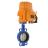 Затвор дисковый поворотный WBV1432N-2W-Fb-H Ду100 Ру16, корпус - чугун GGG50, диск - нержавеющая сталь 316L, уплотнение - NBR, с электроприводом QT-EX-010EM-O2-220VAC-У1 в Омске