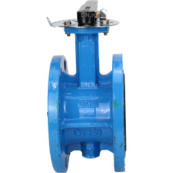 Затвор дисковый поворотный WBV1331E-2W-F-H Ду200 Ру16 фланцевый, корпус - чугун GGG40, диск - нержавеющая сталь 304, уплотнение - EPDM, с рукояткой, с ISO-фланцем F10, квадрат штока 17х17