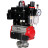 Кран шаровой BV3232P(4pc)-SP-3WL-T-ISO-H Ду20 Ру63 стандартнопроходной трехходовой L-тип, нержавеющая сталь SS316, внутренняя резьба, PTFE, пн.приводом PA-DA-052, пн.распределителем 4M310-08 AC220V, БКВ APL-410N EX и БПВ AFC2000 в Омске