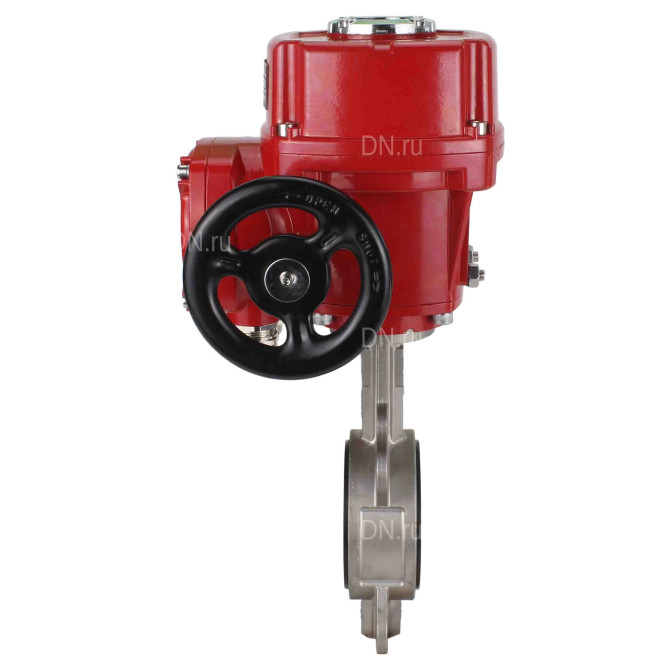 Затвор дисковый поворотный WBV3232E-2W-Fb-H Ду100 Ру16, корпус - нержавеющая сталь 316L, диск - нержавеющая сталь 316L, уплотнение - EPDM, с электроприводом QT-EX-010M-O2-380VAC-У1 380В в Омске
