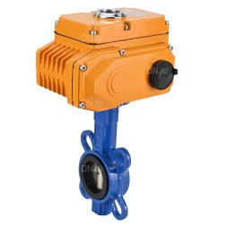 Затвор дисковый поворотный WBV1432N-2W-Fb-H Ду250 Ру16, корпус - чугун GGG50, диск - нержавеющая сталь 316L, уплотнение - NBR, с электроприводом QT-N-040EM-1-220VAC-У1