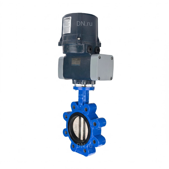 Затвор дисковый поворотный WBV1616E-2W-Fb-H Ду100 Ру16 LUG межфланцевый, корпус - чугун QT450, диск - чугун QT450, уплотнение - EPDM, с электроприводом четвертьоборотным QTSA-N-014EM-O0-220VAC с пружинным возвратом в Омске