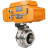 Затвор дисковый поворотный WBV3131S-2W-T-H Ду20 Ру10 резьбовой, корпус - пищевая нержавеющая сталь 304, уплотнение - Silicon, с электроприводом QT-N-005EM-A1-220VAC-У1 c датчиком обратной связи и входным управляющим сигналом 4-20мА HARK в Омске