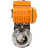 Затвор дисковый поворотный WBV3131S-2W-T-H Ду20 Ру10 резьбовой, корпус - пищевая нержавеющая сталь 304, уплотнение - Silicon, с электроприводом QT-N-005EM-A1-220VAC-У1 c датчиком обратной связи и входным управляющим сигналом 4-20мА HARK в Омске