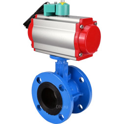 Затвор дисковый поворотный WBV1313E-2W-F-H Ду80 Ру16 фланцевый, корпус - чугун GGG40, диск - чугун GGG40, уплотнение - EPDM, с пневмоприводом PA-DA-105, пневмораспределителем 4M310-08 DC24V и магнитным переключателем ALS200D