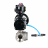 Кран шаровой BV3232P(4pc)-SP-3WL-T-ISO-H WDVF Ду65 Ру40 стандартнопроходной, 3-ходовой L-тип, внутренняя резьба, нержавеющая сталь AISI 316, PTFE, с пневмоприводом PA-DA-105-1, пневмораспределителем 4V320-08 AC220V и БКВ APL-510N EX в Омске
