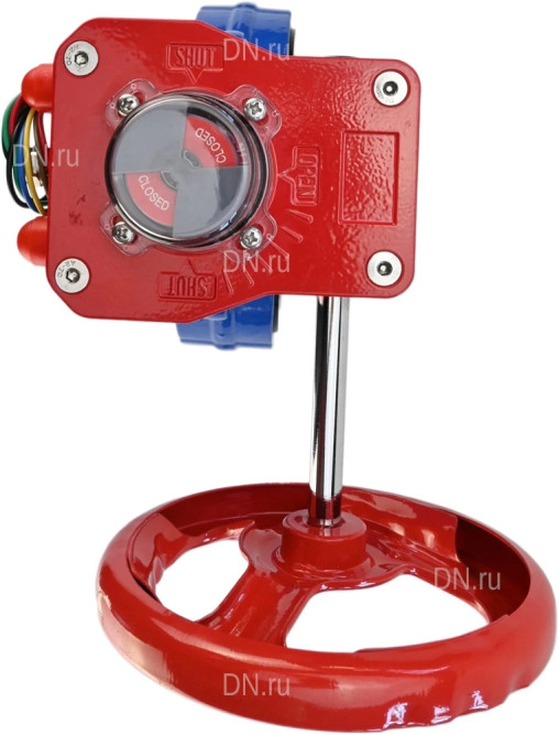 Затвор дисковый поворотный WBV3432V-2W-Fb-H Ду65 Ру16 межфланцевый, корпус - углеродистая сталь WCB, диск - нержавеющая сталь 316L, уплотнение - Viton, с редуктором HGBF RQN1-180Z с индикатором положения и датчиком обратной связи в Омске