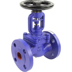 Клапан запорный сильфонный VSO1121M-F-S Ду250 Ру16, фланцевый, корпус - чугун GG25, уплотнение - металл, управление - штурвал
