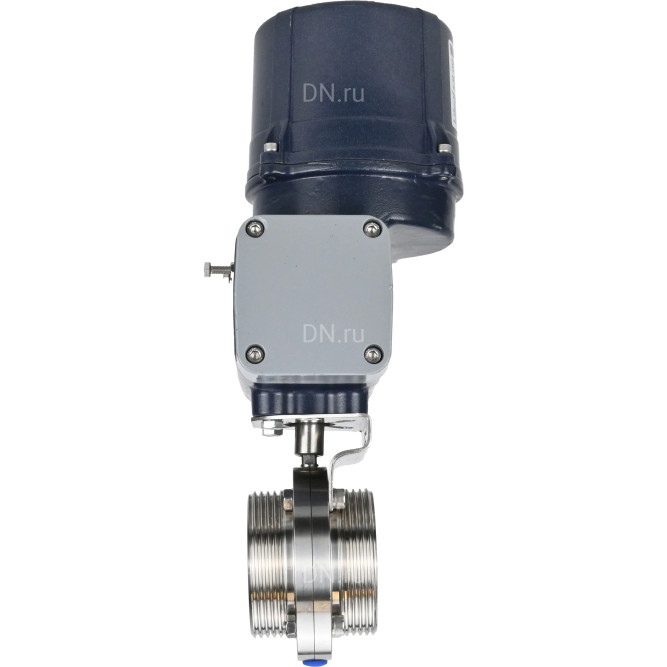 Затвор дисковый поворотный WBV3131E-2W-T-H Ду15 Ру10 резьбовой, корпус - пищевая нержавеющая сталь AISI 304, диск - нержавеющая сталь AISI 304, уплотнение - EPDM, с электроприводом четвертьоборотным QTSA-N-003EM-O0-220VAC с пружинным возвратом в Омске