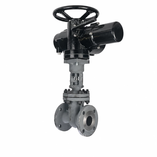 Задвижка клиновая 30с941нж GVWR2121M-2W-F-ОСТ Ду250 Ру16 GAIR фланцевая, корпус - сталь 25Л, материал клина - сталь 25Л, уплотнение - металл, с ОСТ-фланцем, с электроприводом MT-N-030M-O2-220VAC-У1 пятикулачковым в Омске