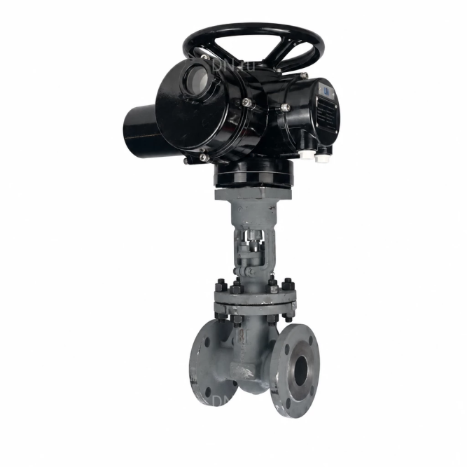 Задвижка клиновая 30с941нж GVWR2121M-2W-F-ОСТ Ду250 Ру16 GAIR фланцевая, корпус - сталь 25Л, материал клина - сталь 25Л, уплотнение - металл, с ОСТ-фланцем, с электроприводом MT-N-030M-O2-220VAC-У1 пятикулачковым в Омске